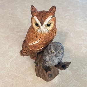 Vintage Lenox Screech Owls Fine Porcelain Figurine 1991 Owls of America